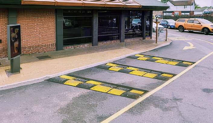 Traffic Ramp Drive-through Installation